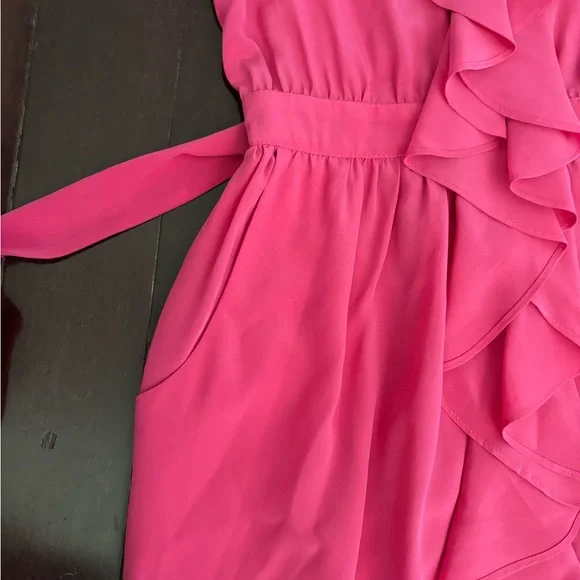 Teenflo Fuchsia Ruffle Mini Dress - Picture 3 of 3